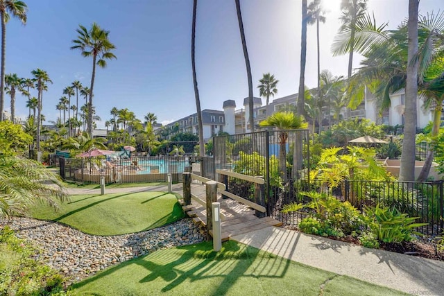 view of property's community featuring a pool