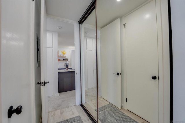 bathroom featuring hardwood / wood-style floors