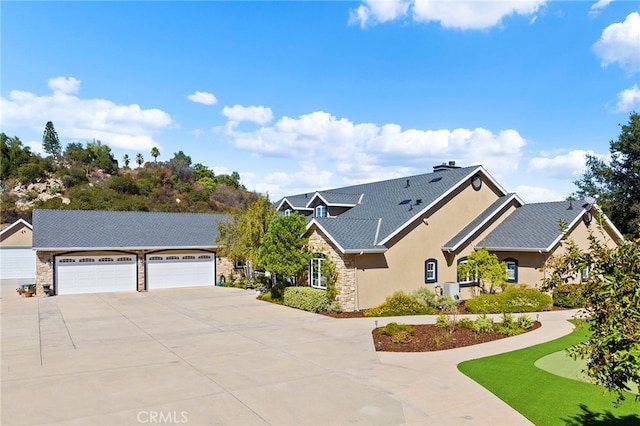 view of front of home featuring a garage