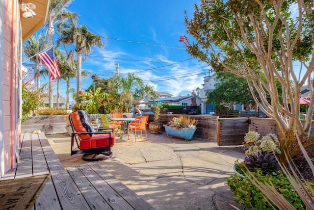 view of patio / terrace featuring a deck