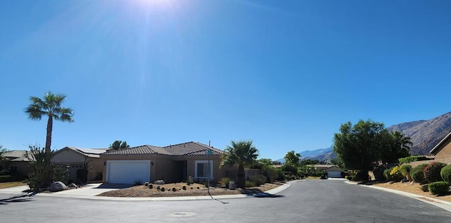 view of road featuring a mountain view