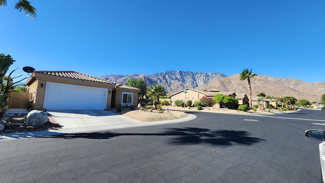 exterior space with a mountain view