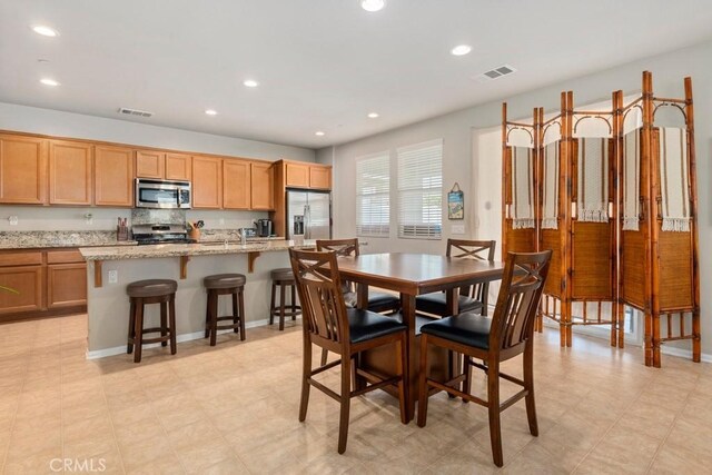 view of dining room