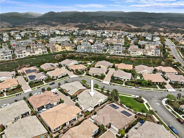 aerial view featuring a mountain view