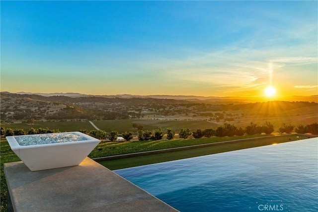 view of water feature featuring a mountain view