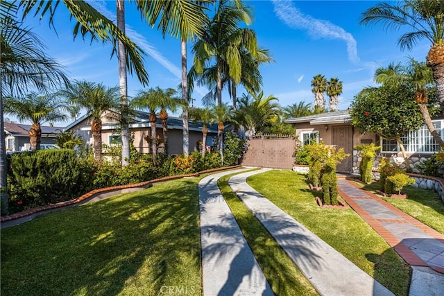 exterior space with a front lawn