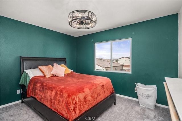 bedroom featuring carpet