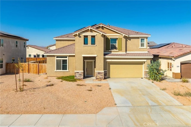 view of front of home featuring a garage