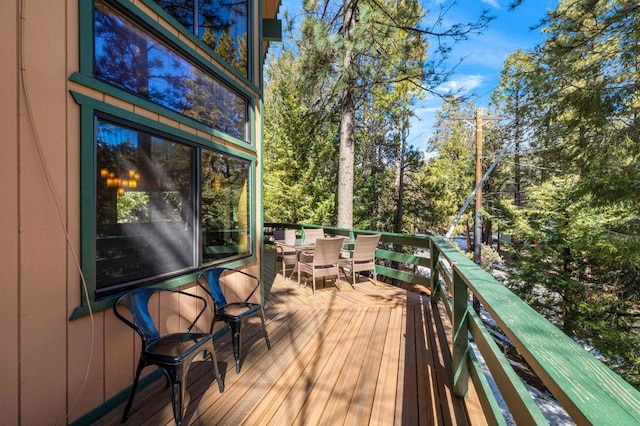 view of wooden terrace