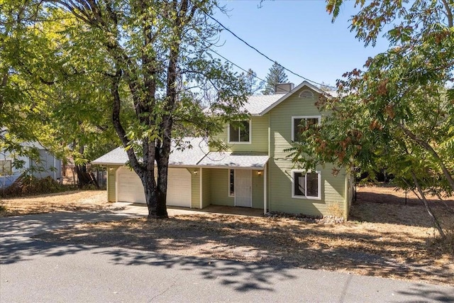 view of front of house featuring a garage