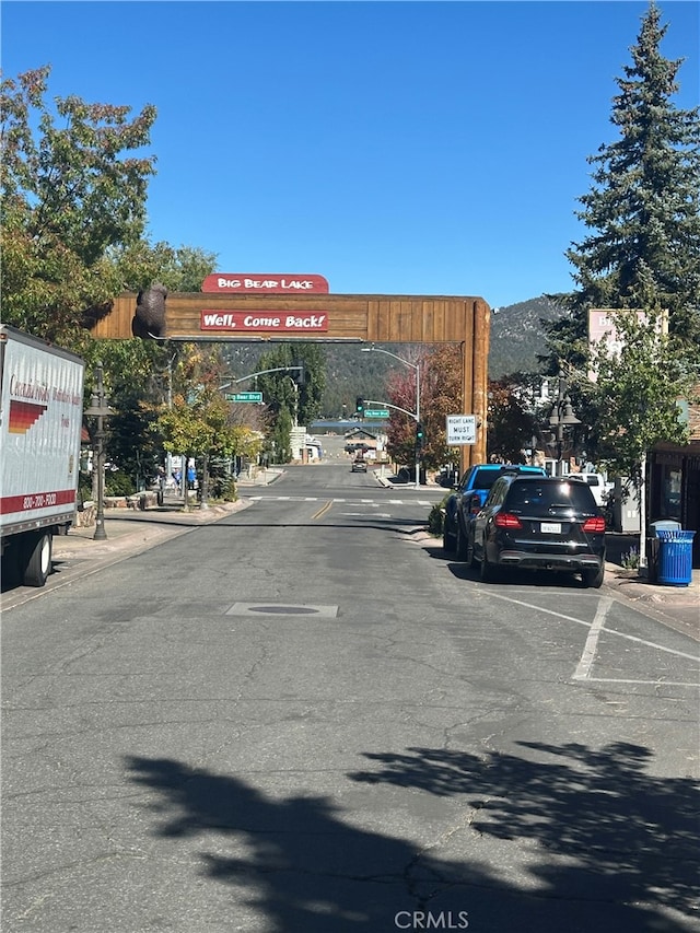 view of street featuring a mountain view