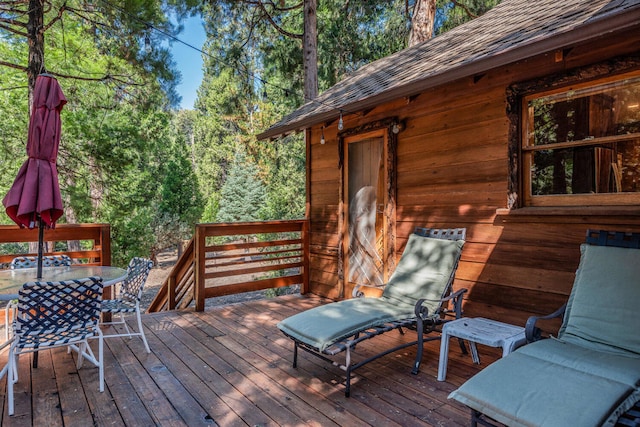 view of wooden deck