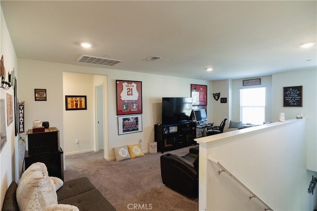 view of carpeted living room