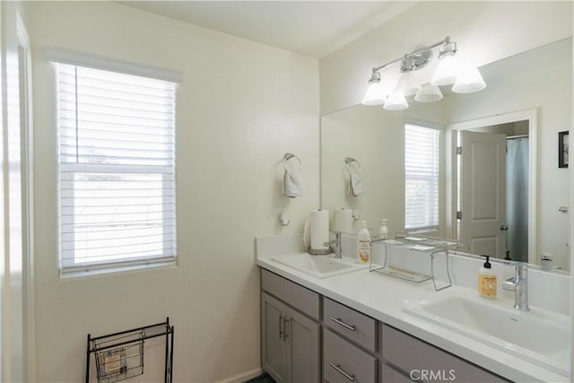 bathroom with vanity