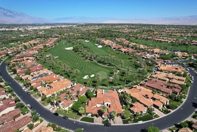 aerial view with a mountain view