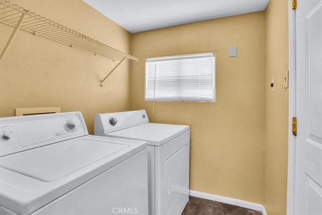 laundry area featuring independent washer and dryer