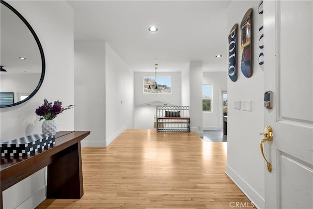 interior space featuring light hardwood / wood-style floors