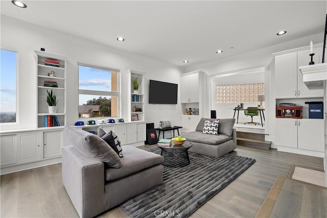8350 Hillcroft Dr, West Hills, CA 91304 - living room with light wood-type flooring and recessed lighting