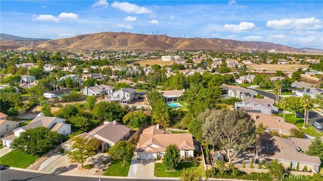 bird's eye view featuring a mountain view