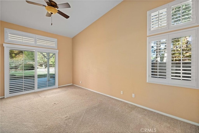 empty room featuring a healthy amount of sunlight and carpet floors