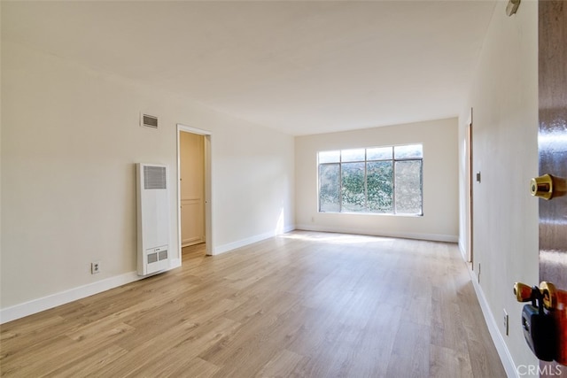 empty room featuring light wood-type flooring