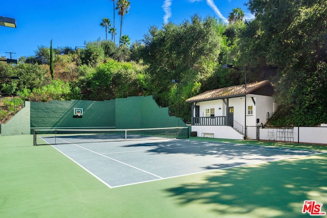 view of tennis court