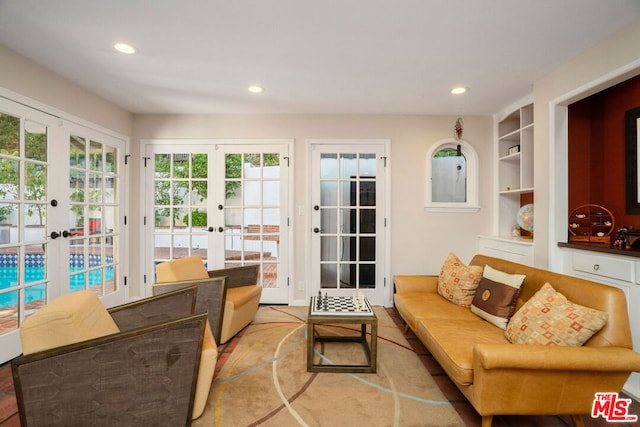 interior space featuring french doors