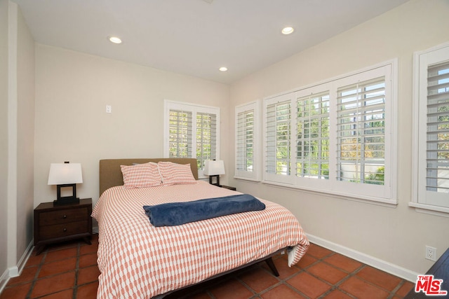 view of tiled bedroom