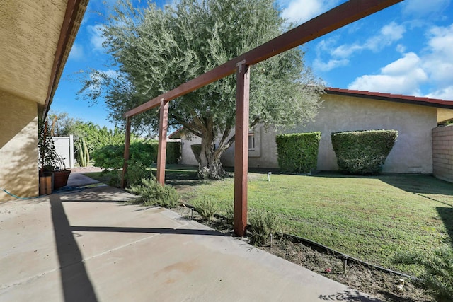 view of yard featuring a patio area