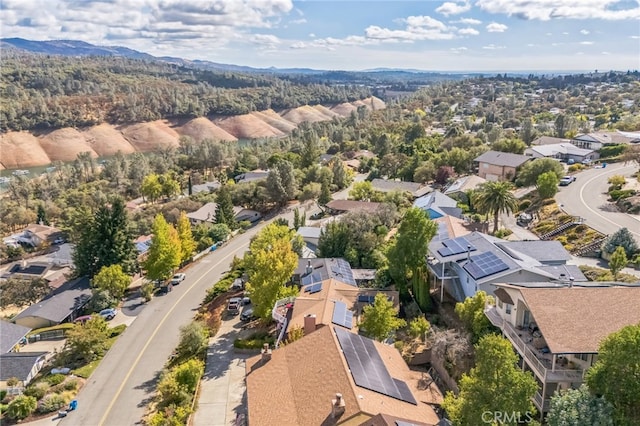 bird's eye view featuring a mountain view