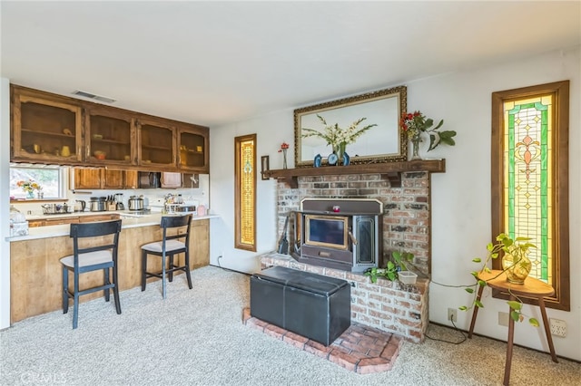 view of carpeted living room