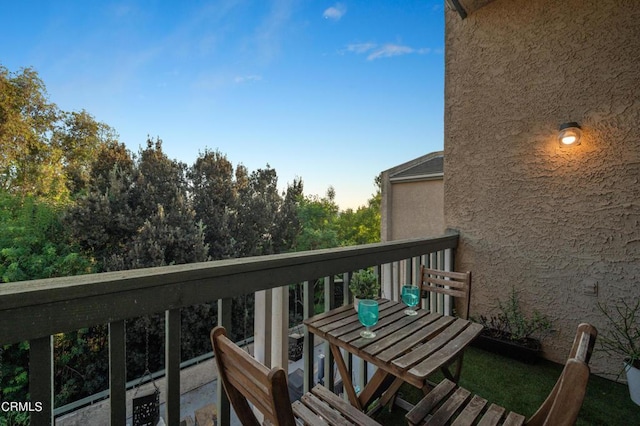 view of balcony