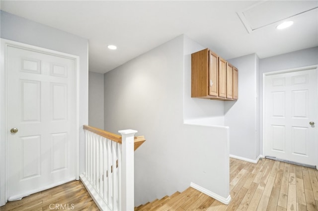 hallway featuring light hardwood / wood-style floors