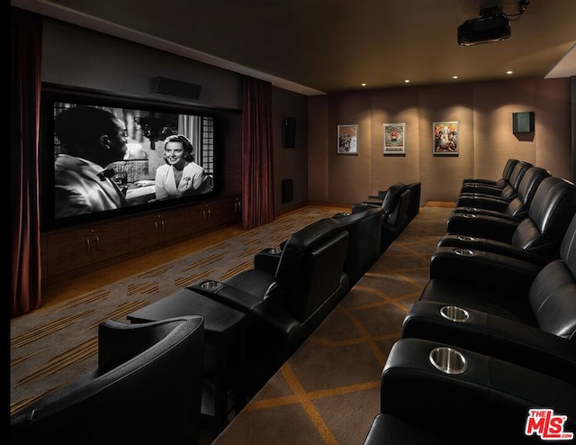 cinema with carpet flooring