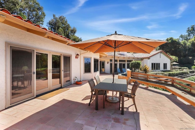 view of patio with french doors