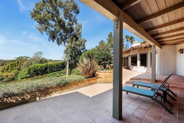 view of patio with french doors