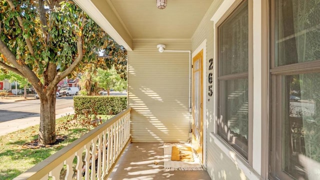 balcony with a porch