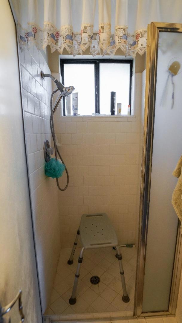 bathroom with an enclosed shower