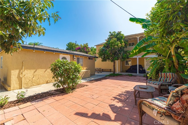 view of patio / terrace with an outdoor hangout area