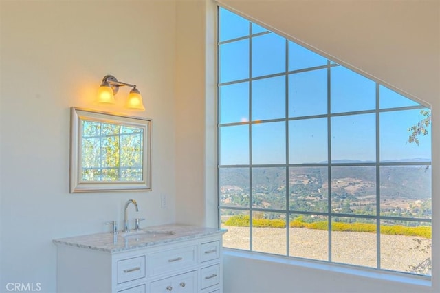 interior space with vanity