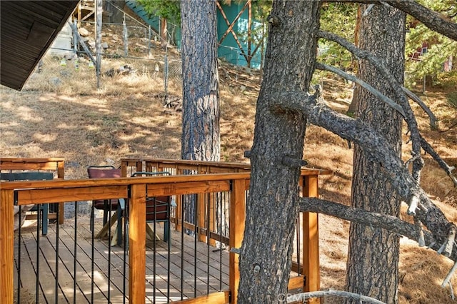 31600 City Creek Rd, Running Springs, CA 92382 - view of wooden deck
