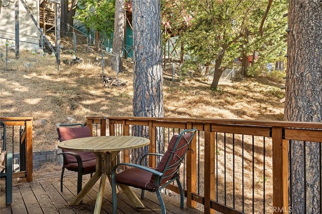 wooden deck with fence