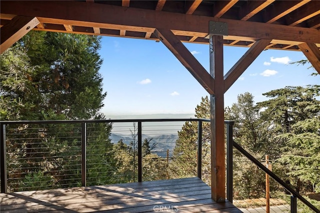 31600 City Creek Rd, Running Springs, CA 92382 - view of wooden deck