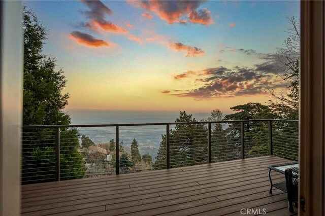 31600 City Creek Rd, Running Springs, CA 92382 - wooden deck with a water view