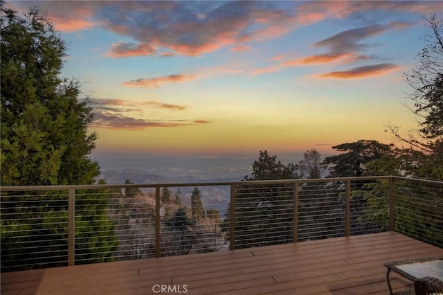 31600 City Creek Rd, Running Springs, CA 92382 - view of wooden deck