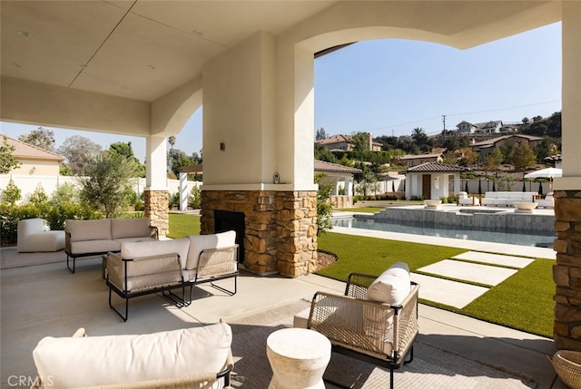 view of patio / terrace featuring outdoor lounge area