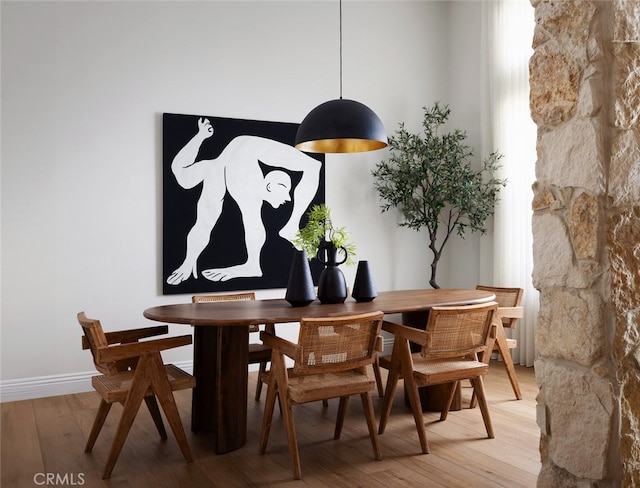 dining room featuring hardwood / wood-style flooring