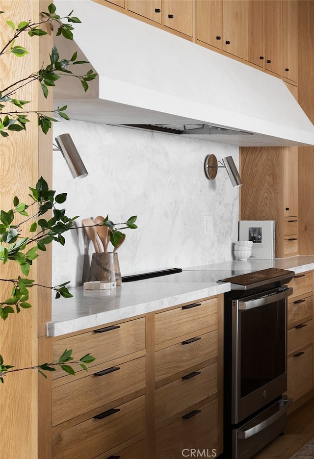 kitchen with tasteful backsplash