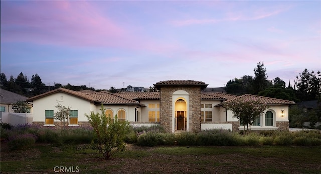 view of mediterranean / spanish house