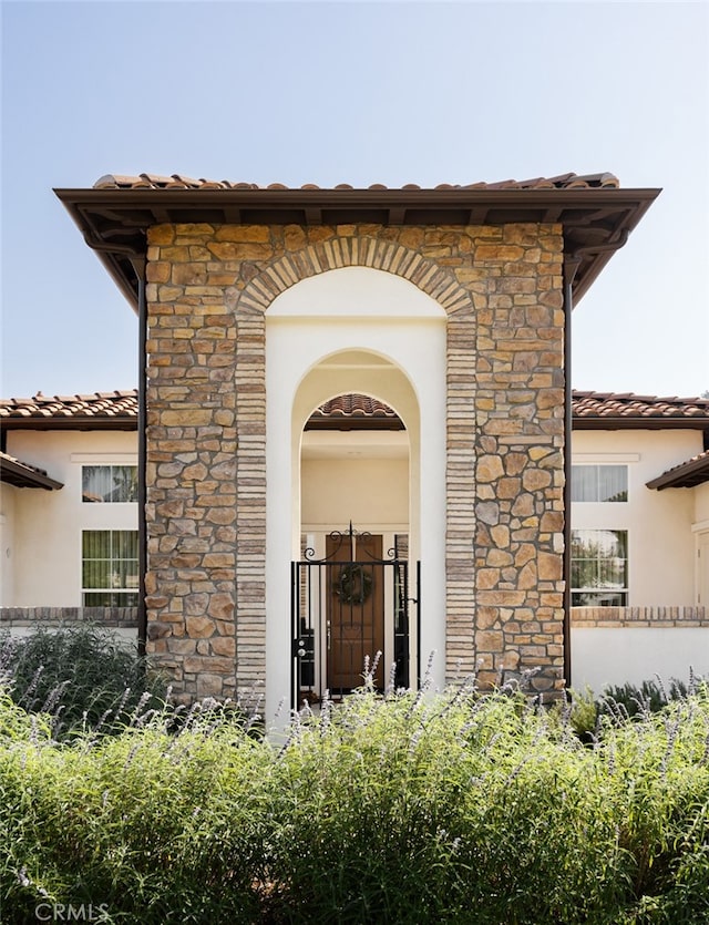 view of doorway to property